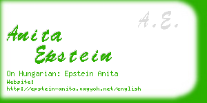 anita epstein business card